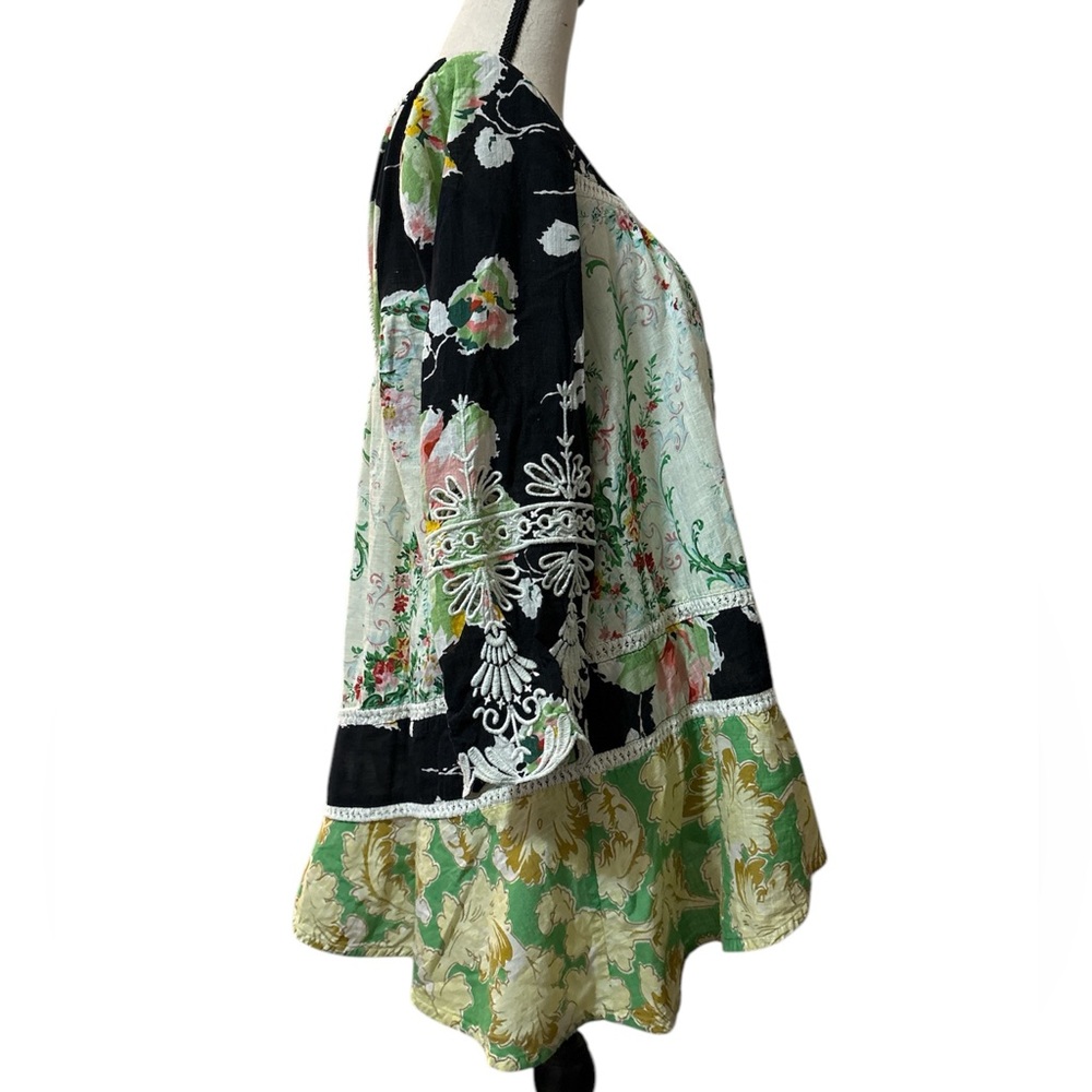 Anthropologie Vanessa Virginia Prateria Boho Baby Doll Swing Top Tunic Sz. 12 - Picture 8 of 13